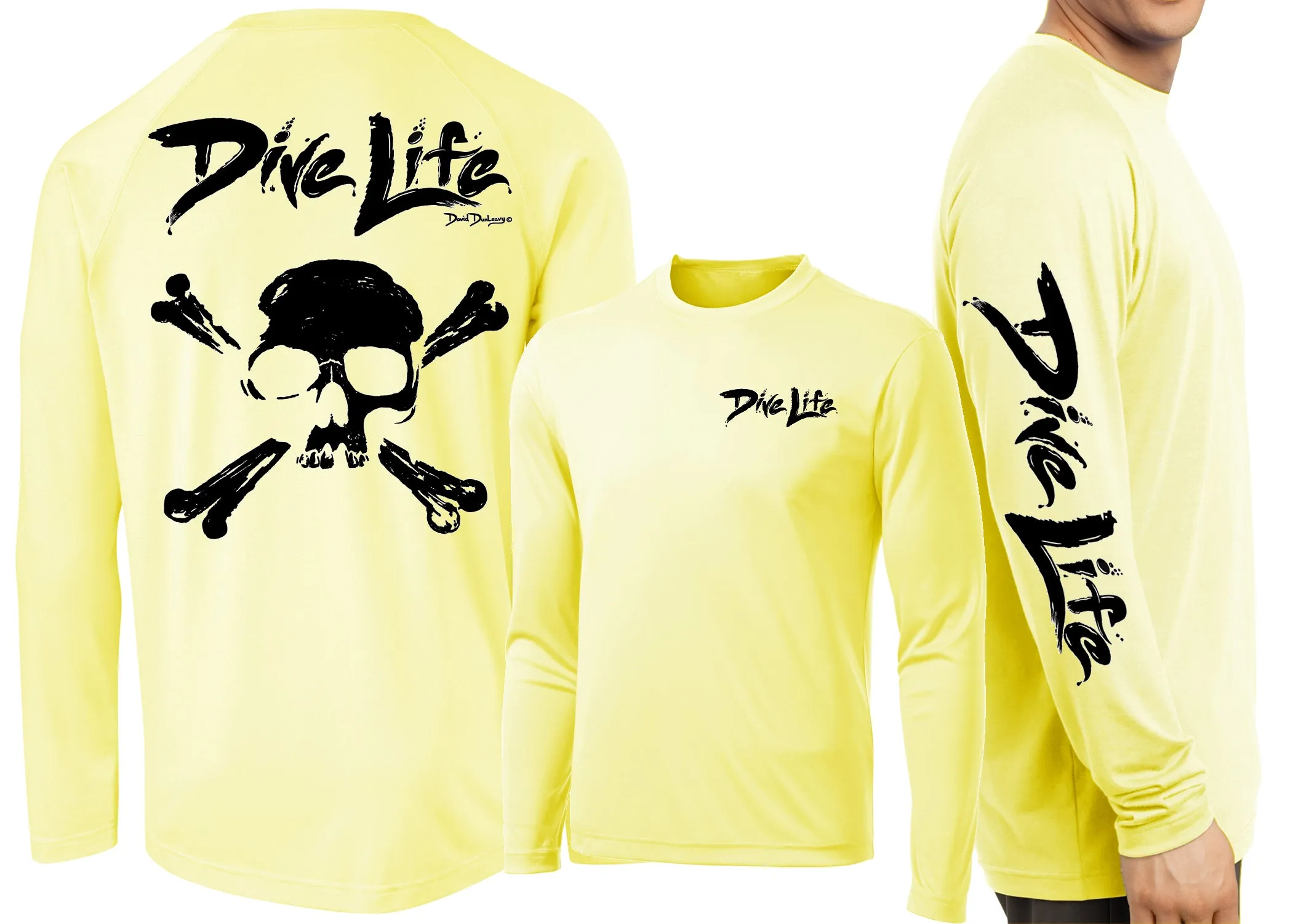 Men’s Performance Dive Life Skull Long Sleeve