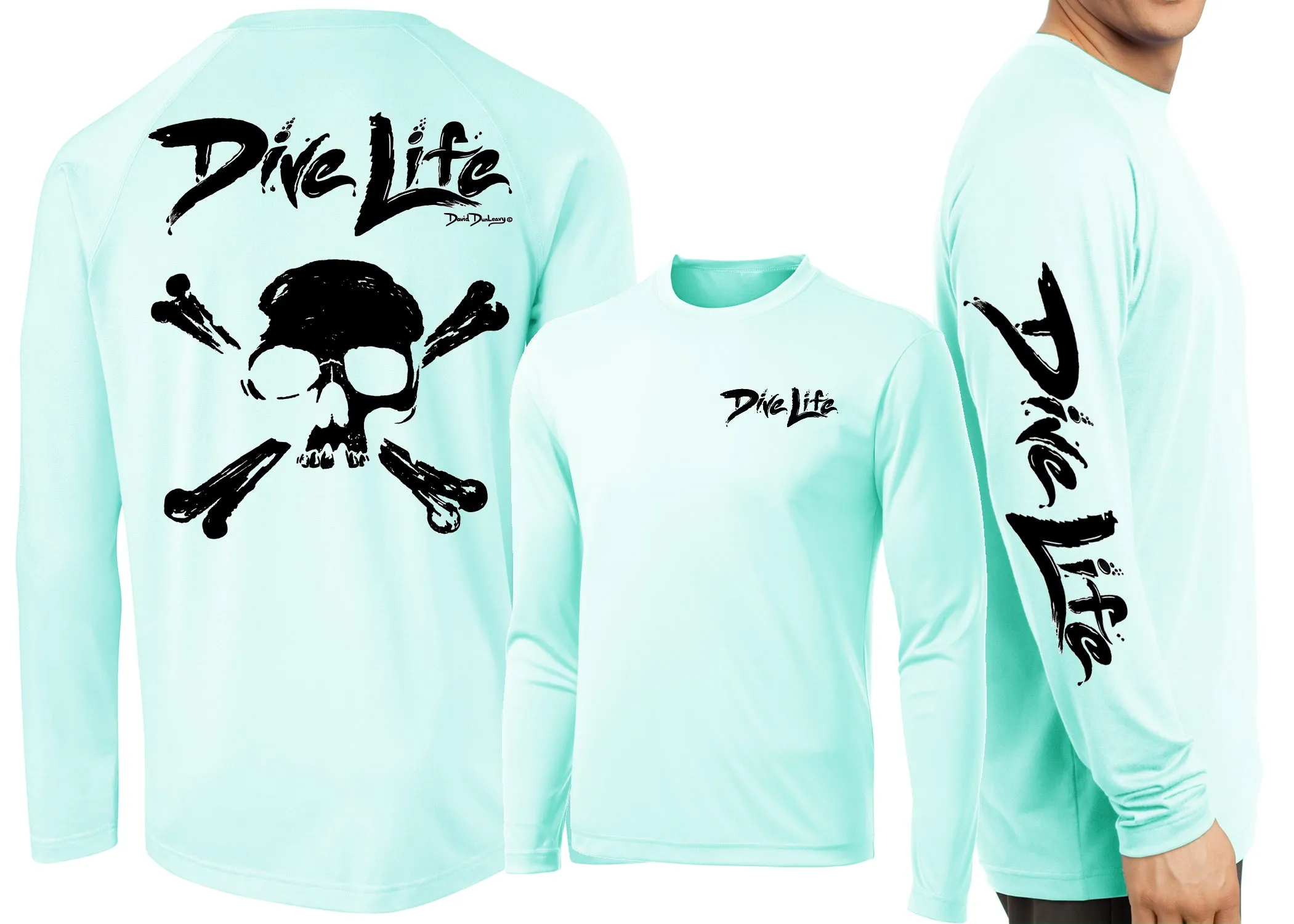 Men’s Performance Dive Life Skull Long Sleeve