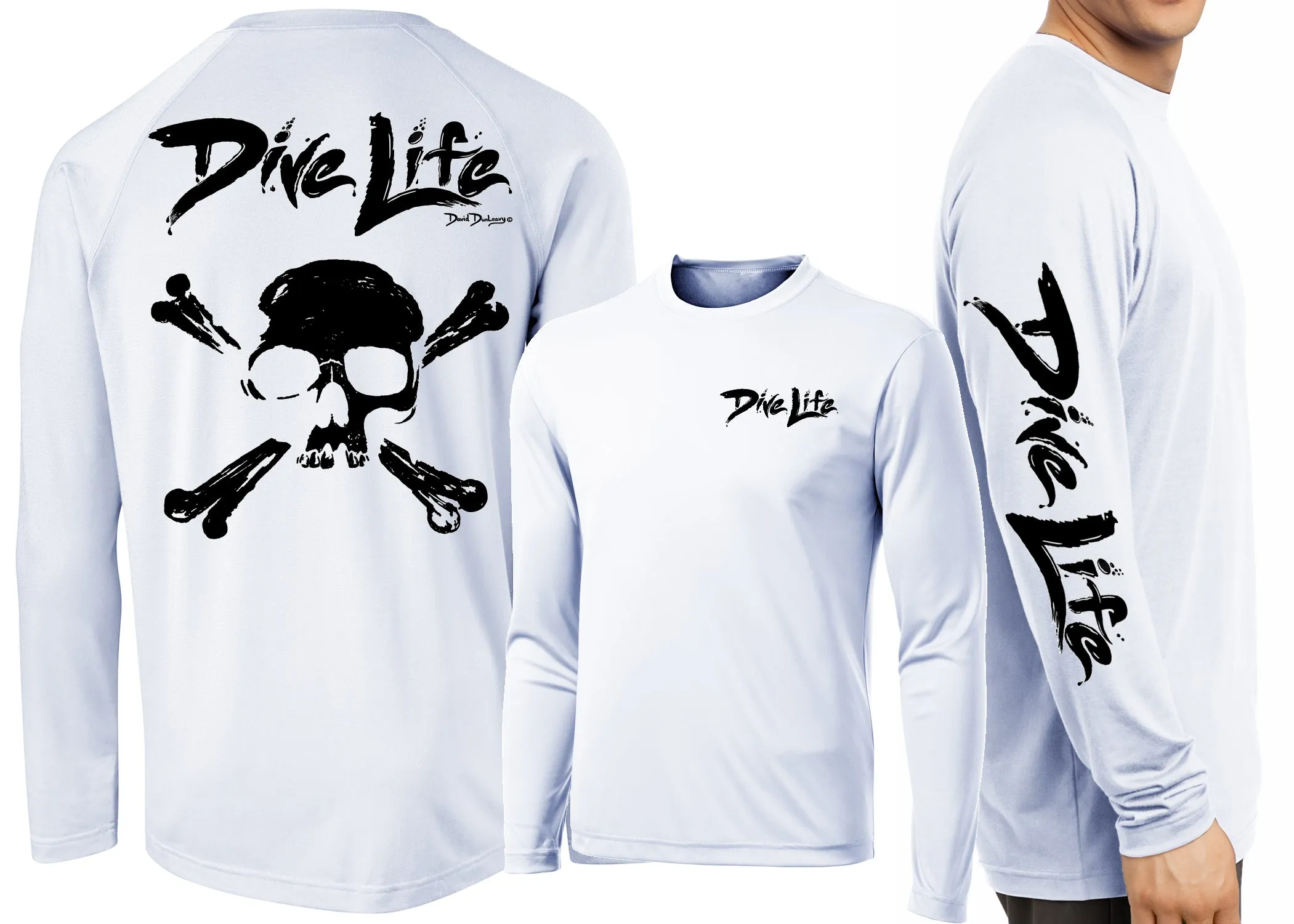 Men’s Performance Dive Life Skull Long Sleeve