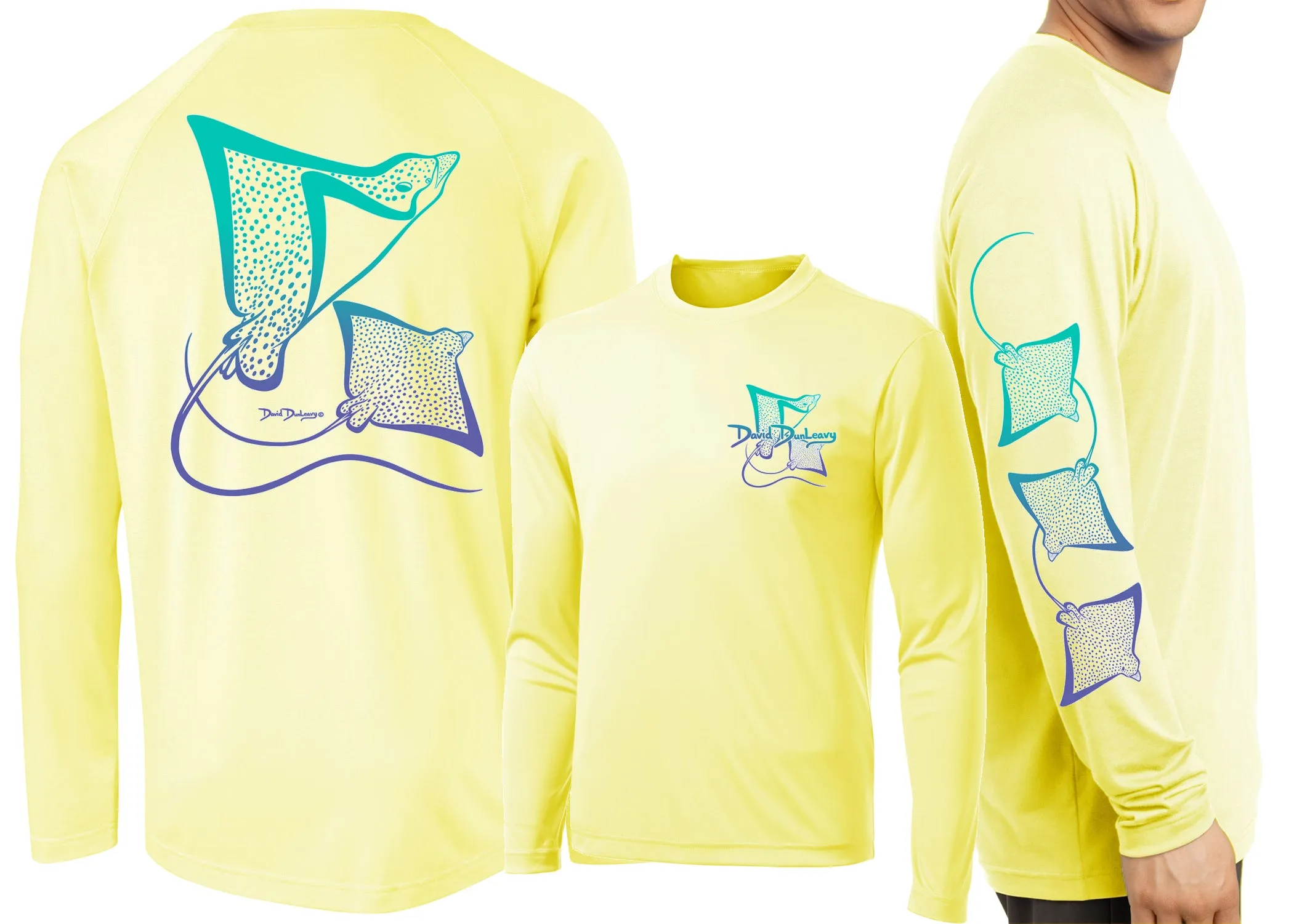 Men’s Performance Spotted Eagle Rays Deco Long Sleeve