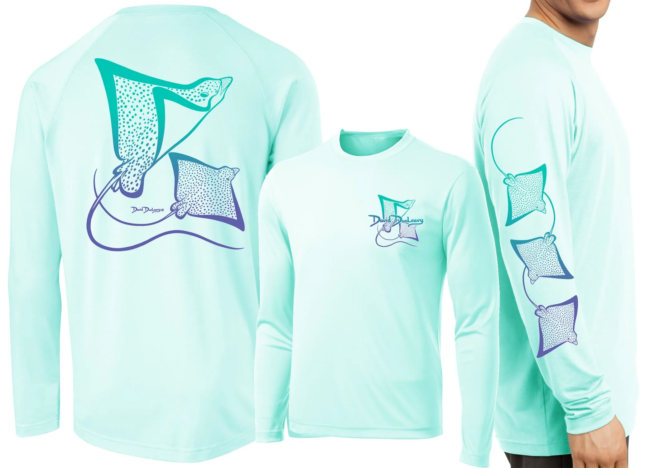 Men’s Performance Spotted Eagle Rays Deco Long Sleeve