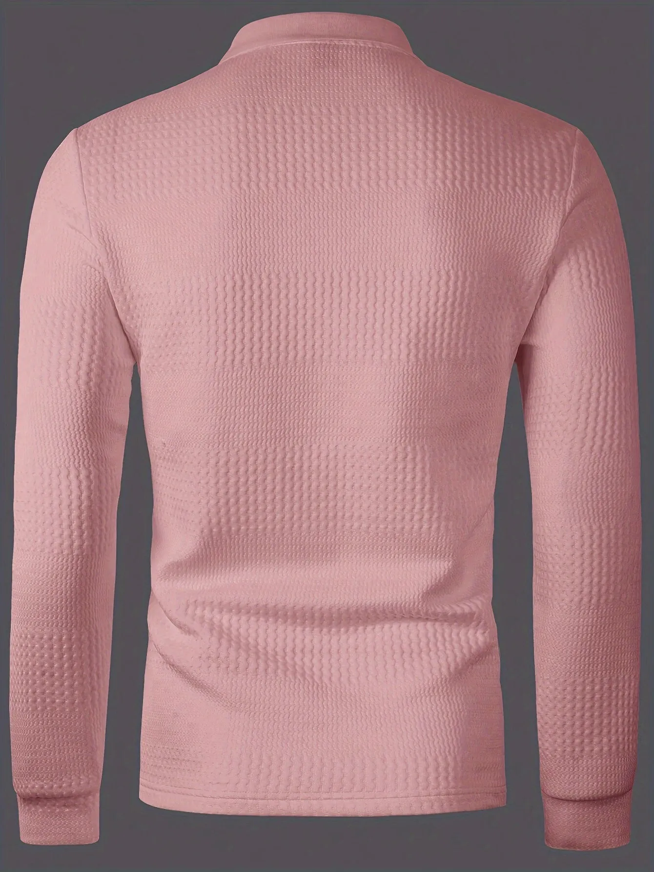 Men's Solid Jacquard Polo T-Shirt for Comfort – Ryan