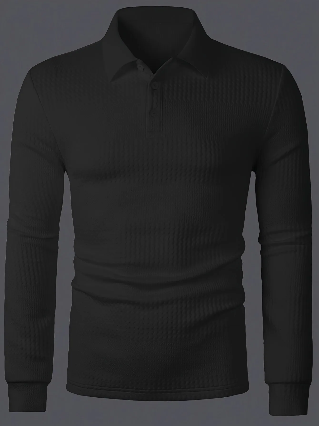 Men's Solid Jacquard Polo T-Shirt for Comfort – Ryan