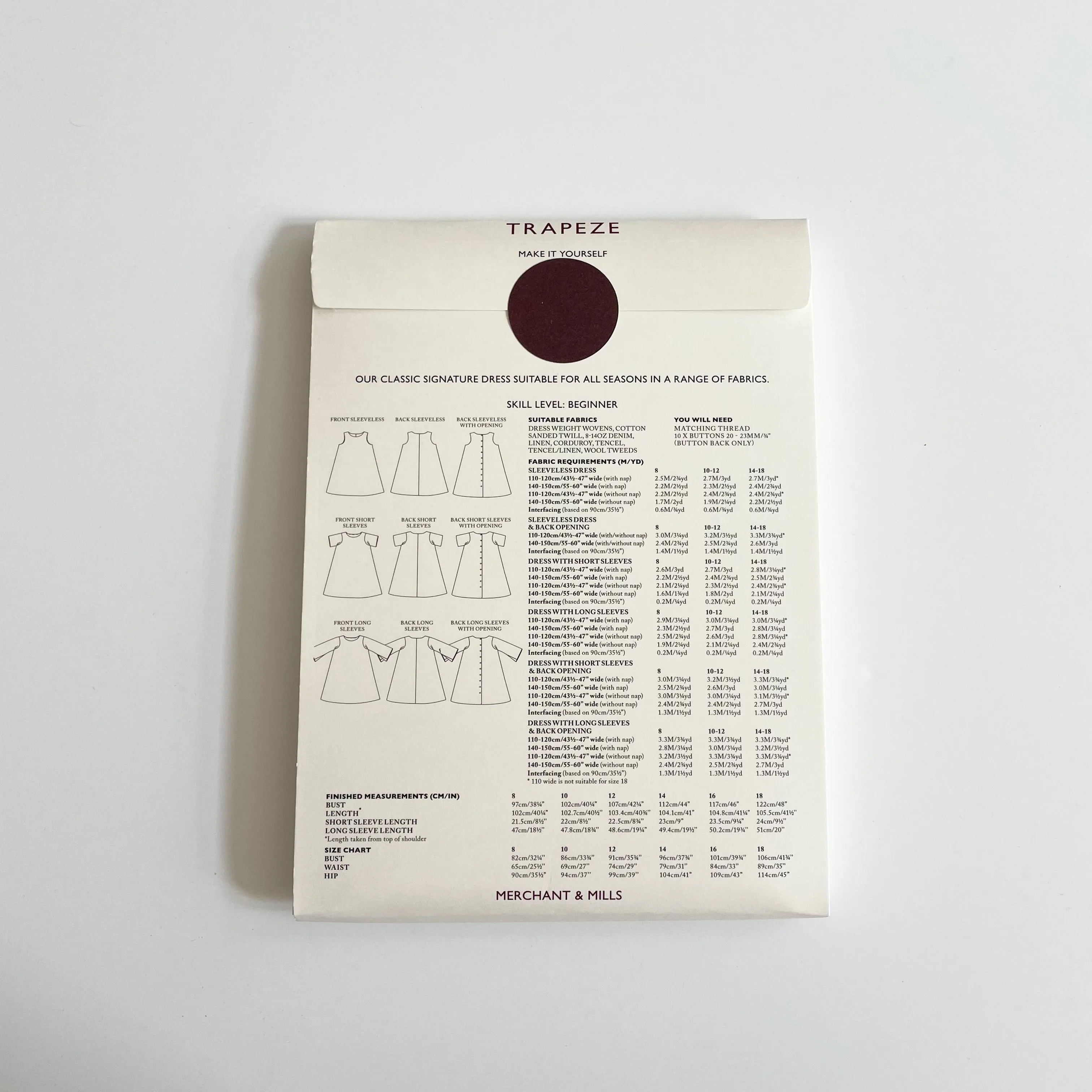 Merchant & Mills Pattern : Trapeze Dress