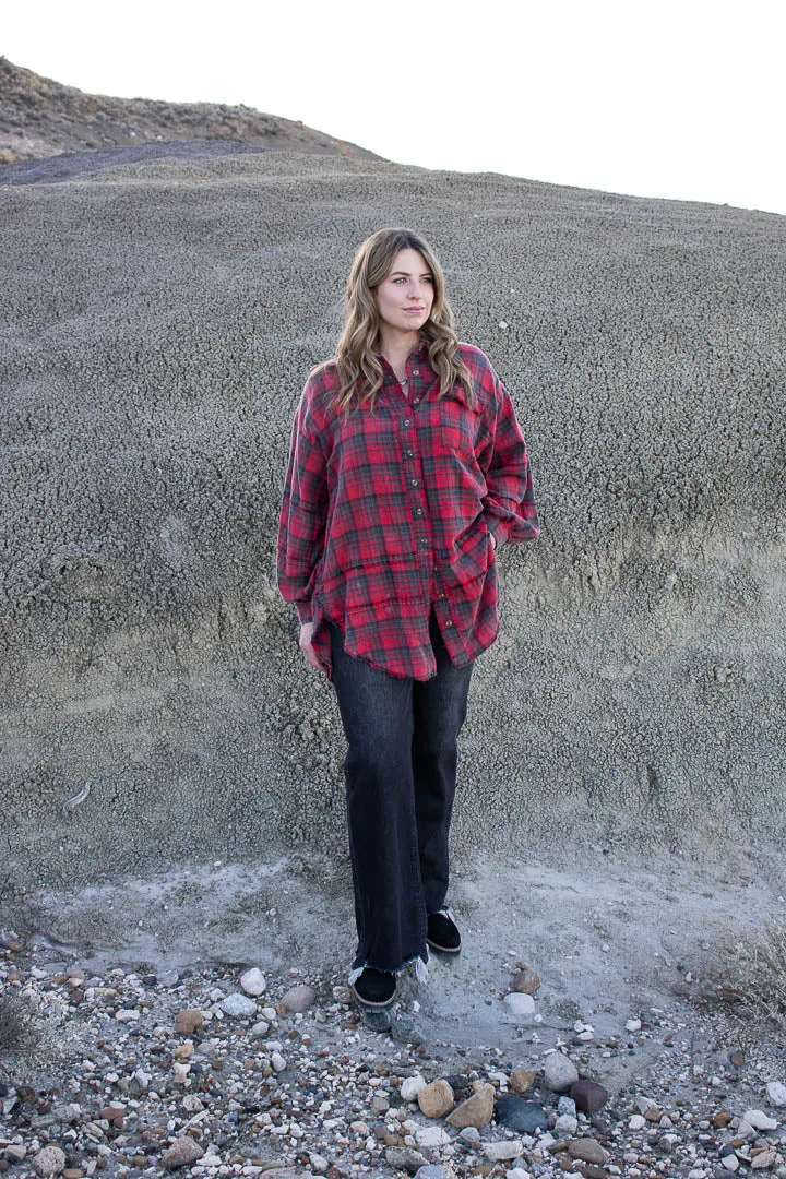 Meredith Mineral Washed Plaid Shirt