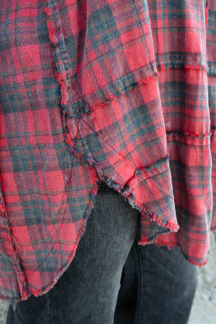Meredith Mineral Washed Plaid Shirt