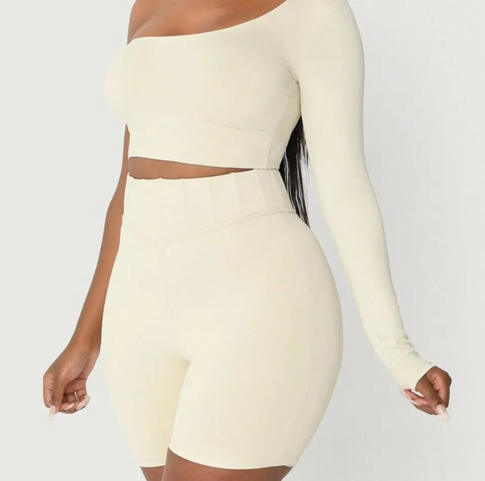 Meshki Chaya High Waisted Boned Bike Short Size Small (New with marks)