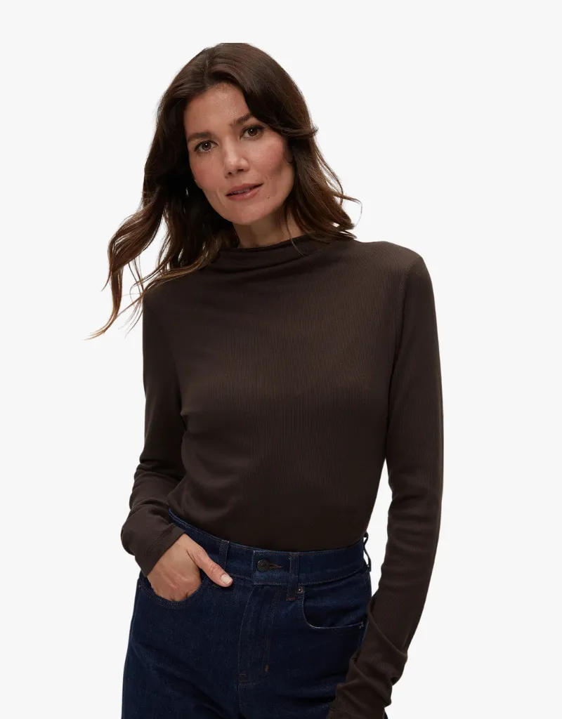 Michael Stars Janine Mock Neck Top in Java