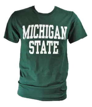 Michigan State University Spartans Block Design T-Shirt - Forest
