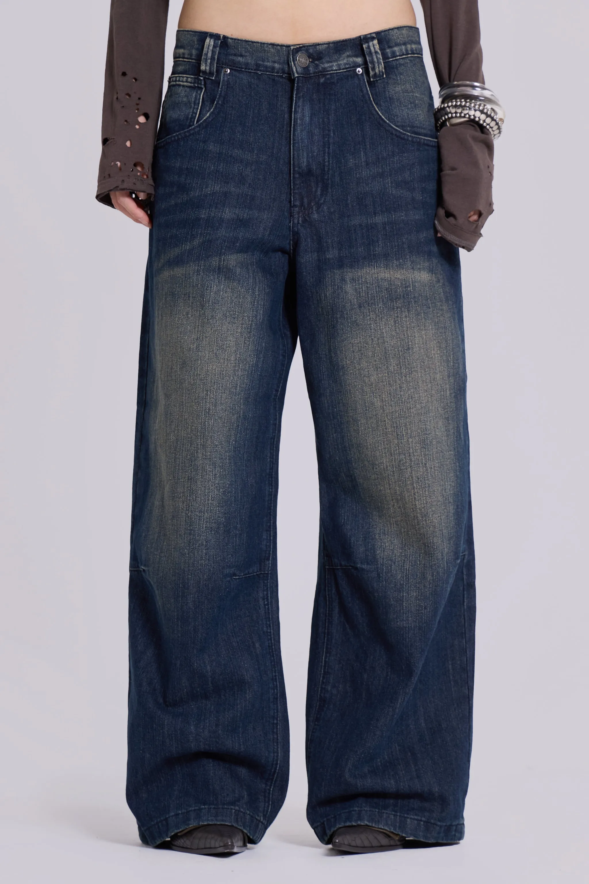 Mid Blue Slub Colossus Jeans