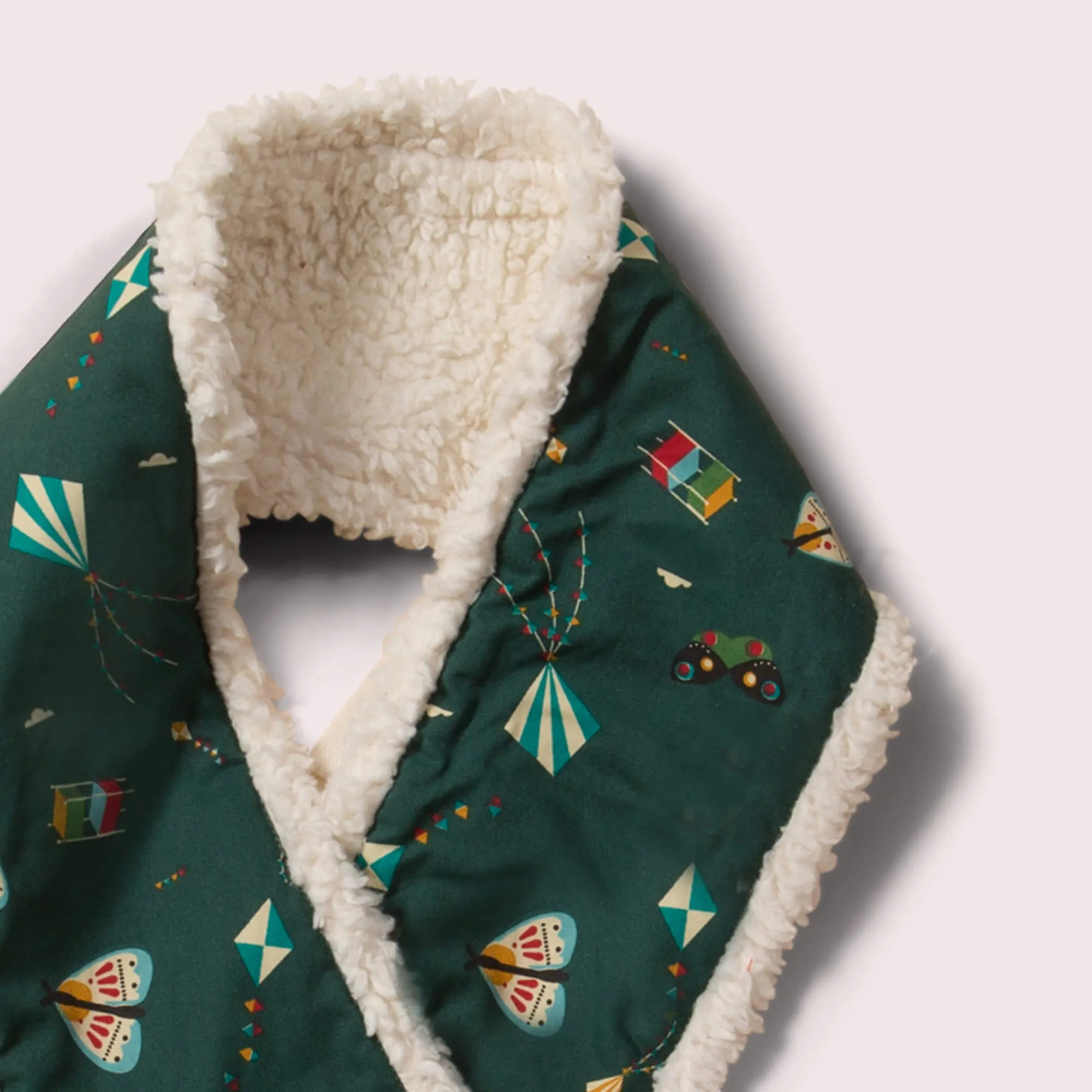 Midnight Kites Green Sherpa Scarf