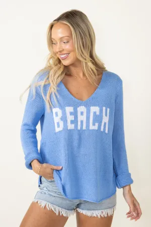 Miracle Beach Sweater for Women in Blue | F126-BLUEIVORY