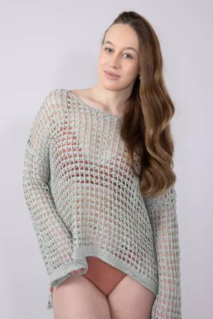 Miracle Crochet Sweater for Women in Sage | F118-SAGE