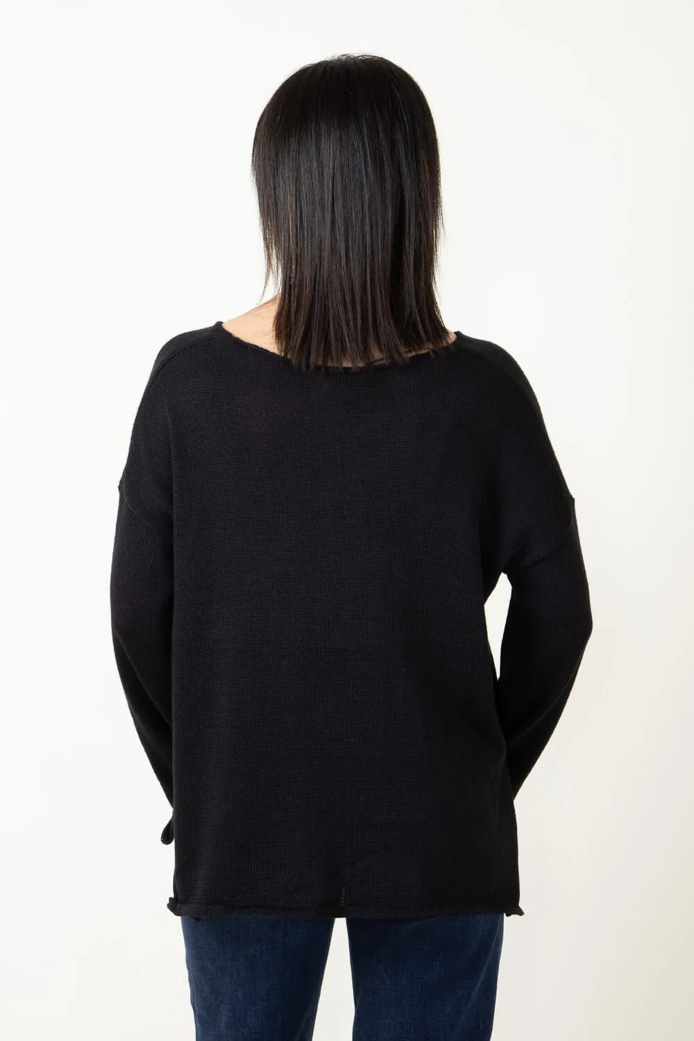 Miracle Girls Trip Sweater for Women in Black | W2324-BLACK