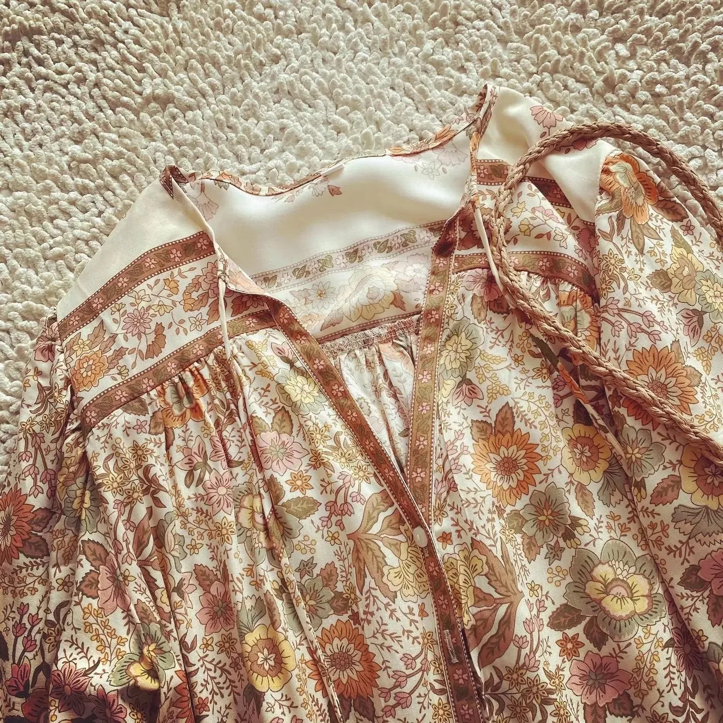 MIRELLA Floral Print Oversize Blouse - New