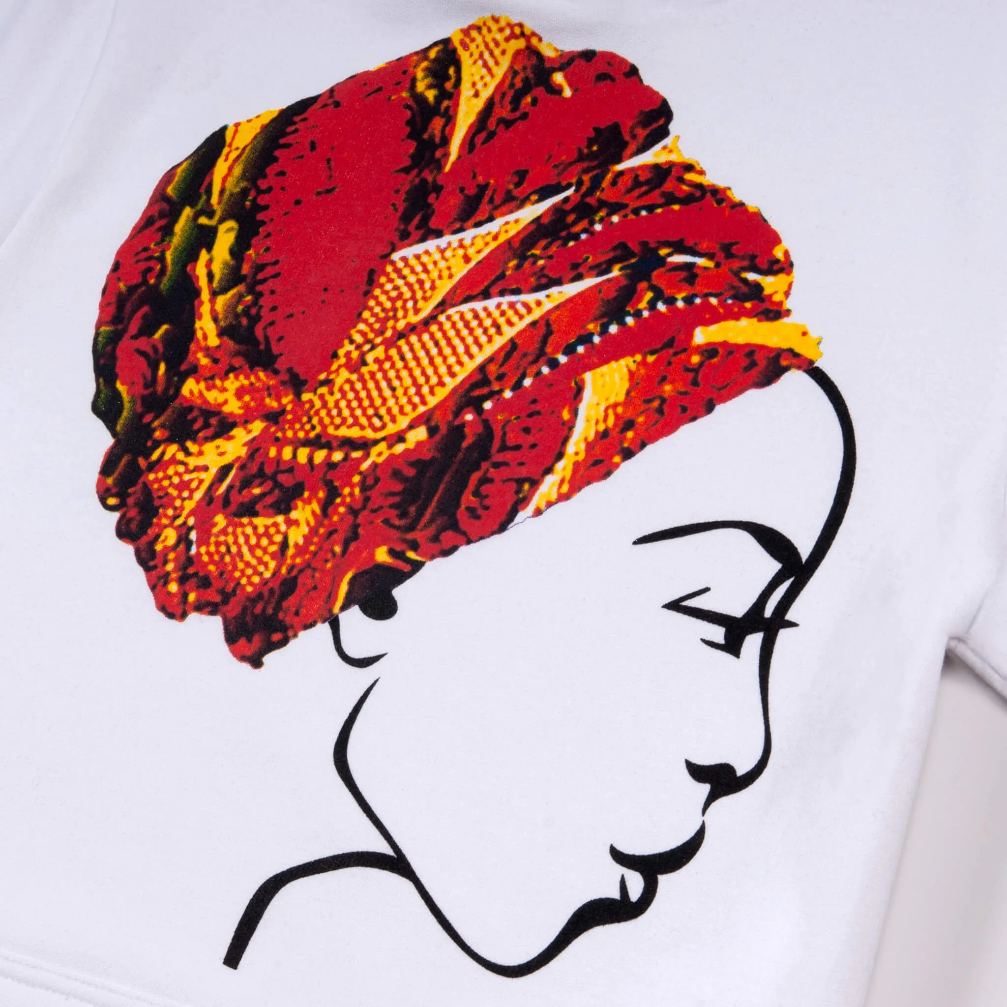 MISS AFRICA WITH CHURCH TRIBAL HEAD WRAP (LADIES SHORT SLEEVE T-SHIRT)