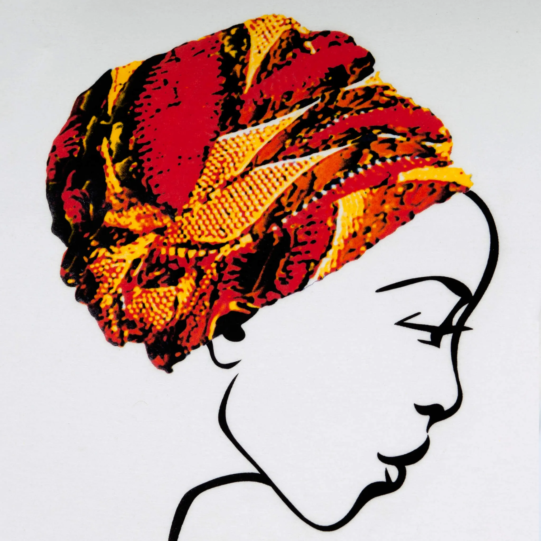 MISS AFRICA WITH CHURCH TRIBAL HEAD WRAP (LADIES SHORT SLEEVE T-SHIRT)