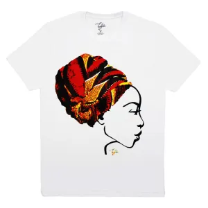 MISS AFRICA WITH CHURCH TRIBAL HEAD WRAP (UNISEX SHORT SLEEVE T-SHIRT)