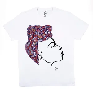 MISS AFRICA WITH SOCIAL SATURDAY HEAD WRAP (UNISEX SHORT SLEEVE T-SHIRT)
