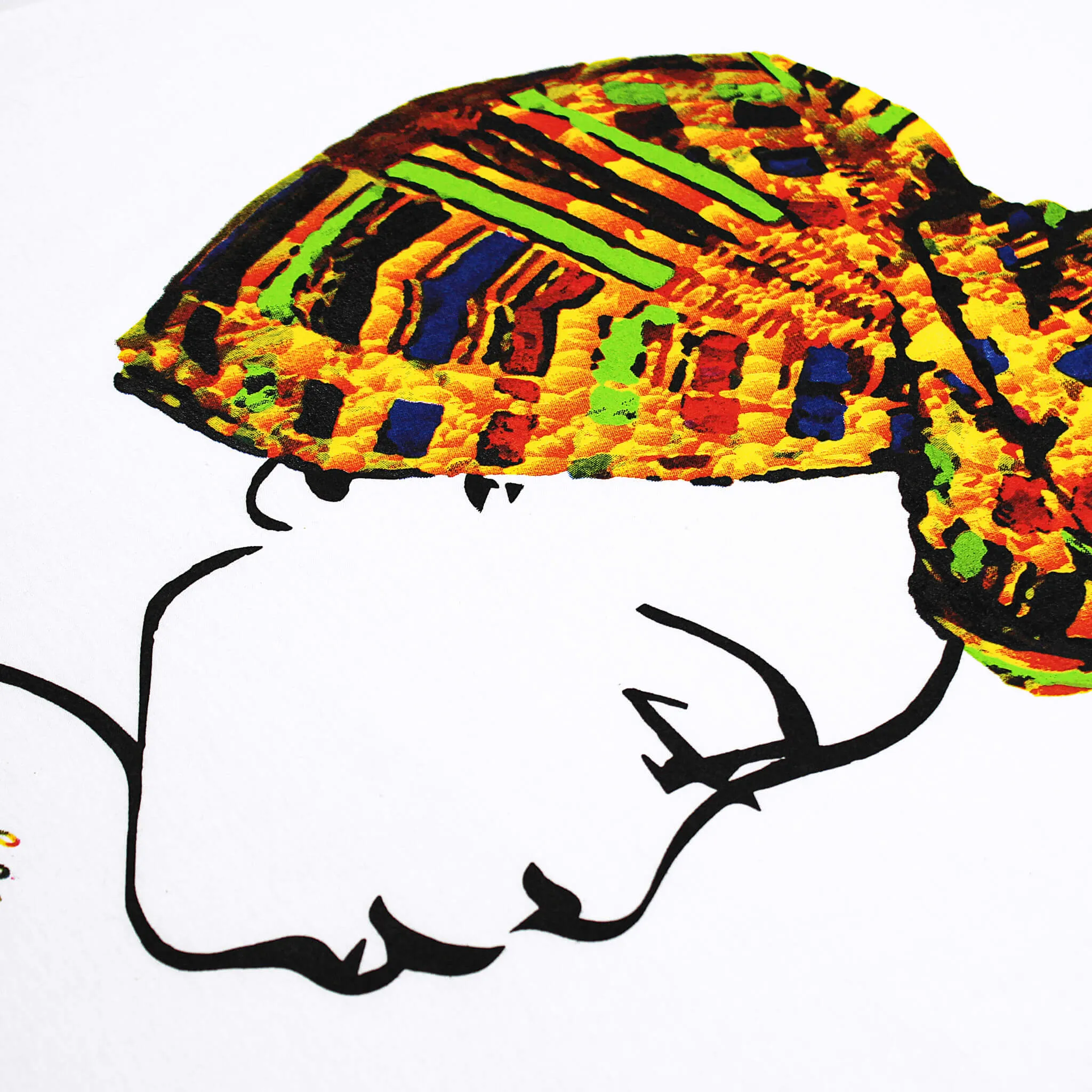 MISS AFRICA WITH TRADITIONAL FESTIVAL HEAD WRAP (UNISEX SHORT SLEEVE T-SHIRT)