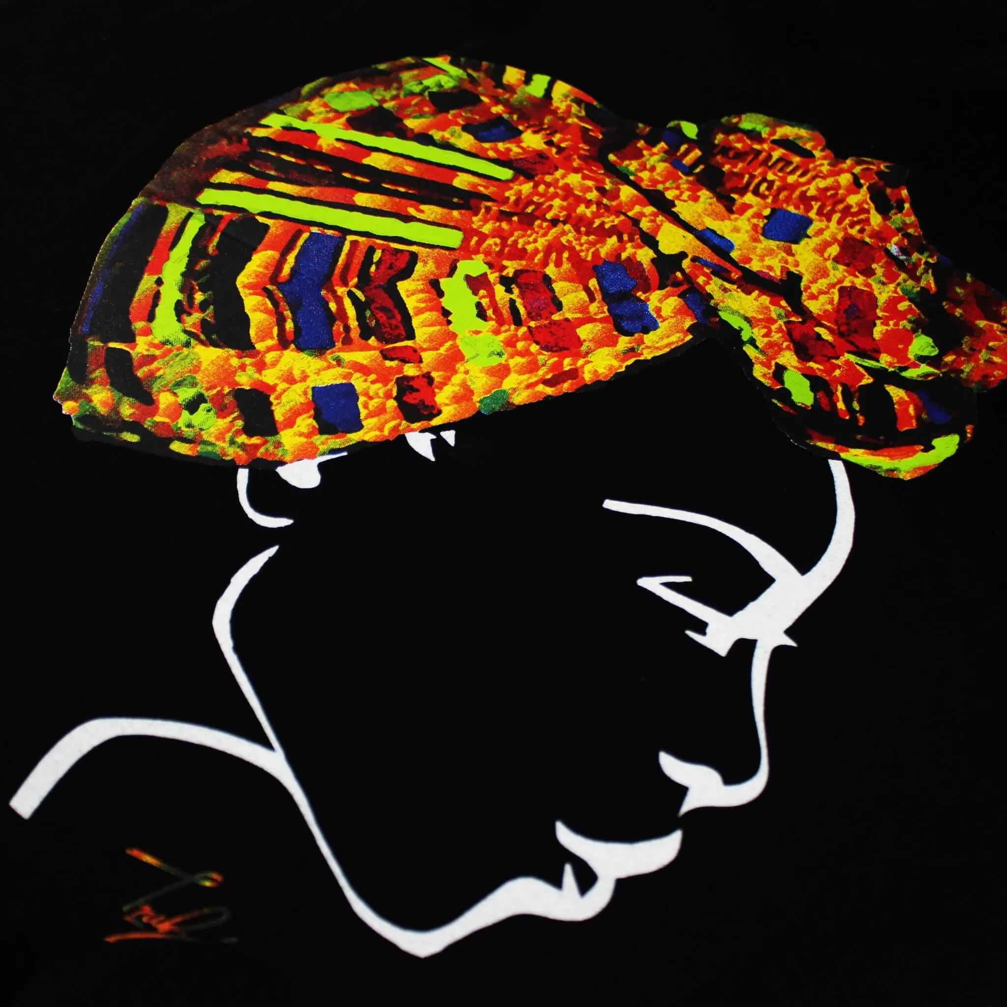 MISS AFRICA WITH TRADITIONAL FESTIVAL HEAD WRAP (UNISEX SHORT SLEEVE T-SHIRT)