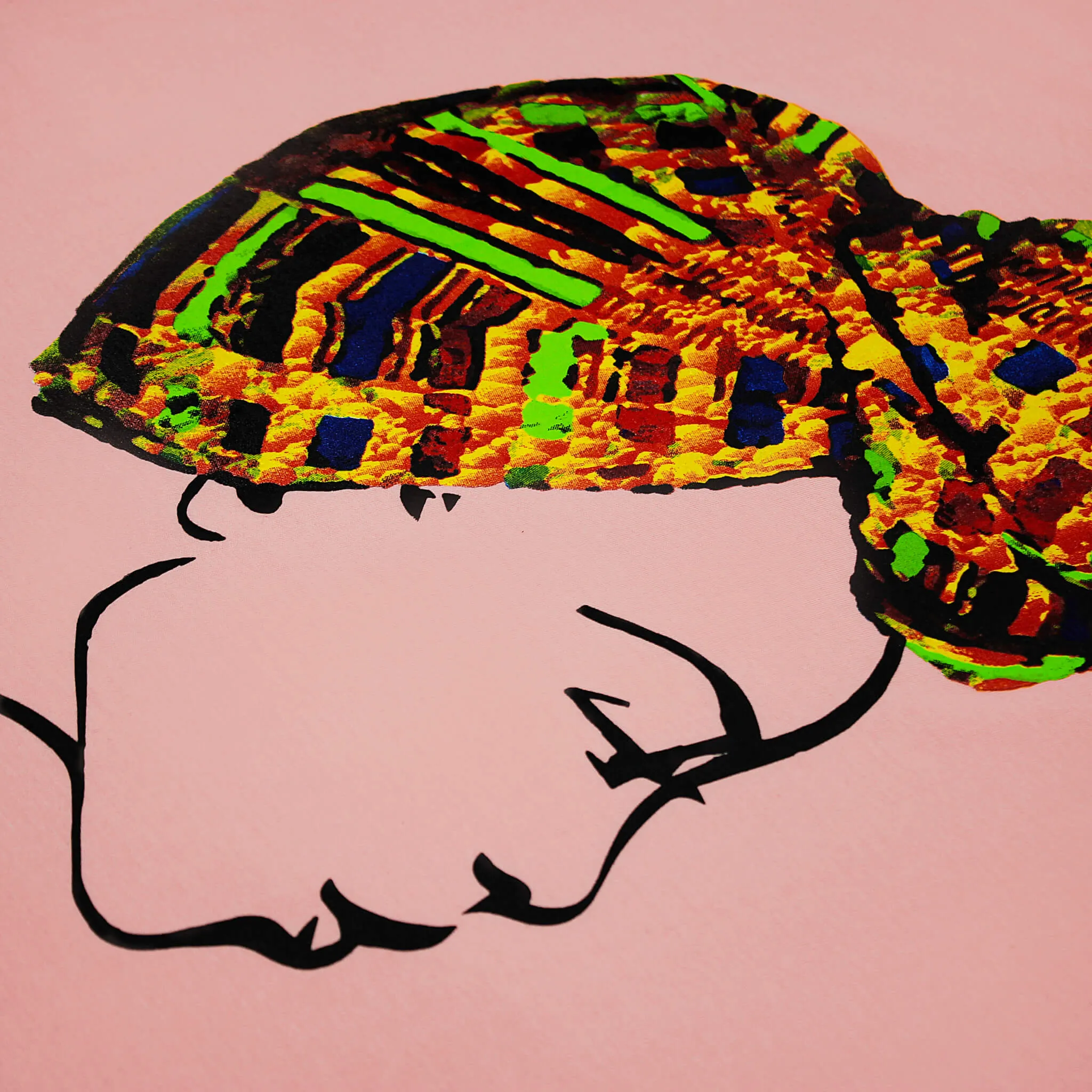 MISS AFRICA WITH TRADITIONAL FESTIVAL HEAD WRAP (UNISEX SHORT SLEEVE T-SHIRT)