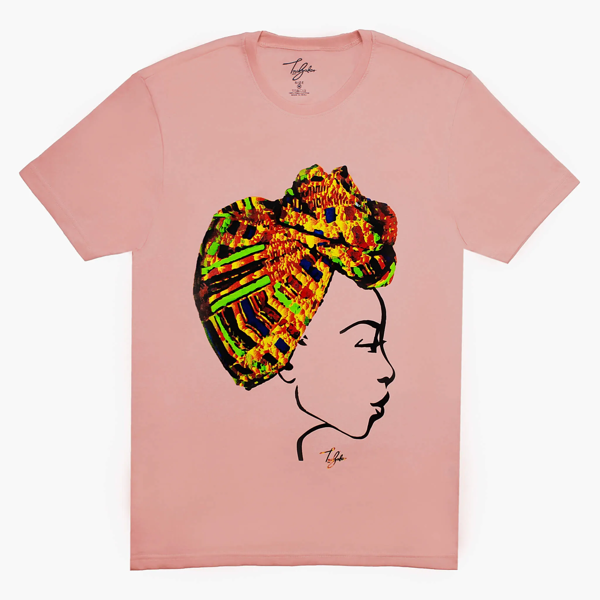 MISS AFRICA WITH TRADITIONAL FESTIVAL HEAD WRAP (UNISEX SHORT SLEEVE T-SHIRT)