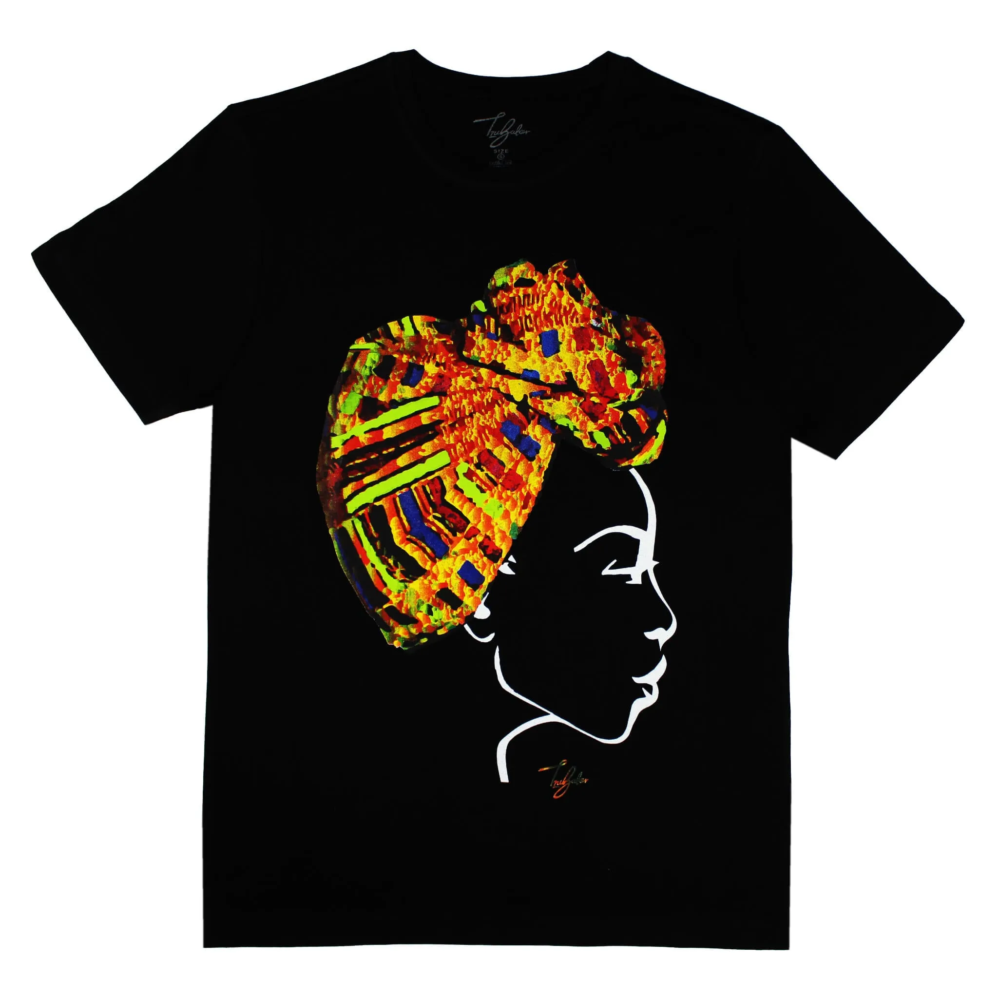 MISS AFRICA WITH TRADITIONAL FESTIVAL HEAD WRAP (UNISEX SHORT SLEEVE T-SHIRT)