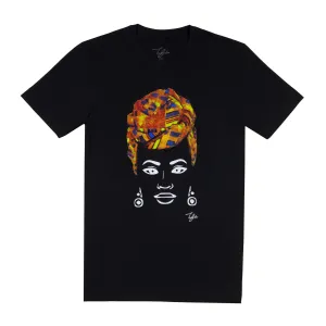 MISS AFRICA WITH TRADITIONAL WEDDING HEAD WRAP (UNISEX SHORT SLEEVE T-SHIRT)