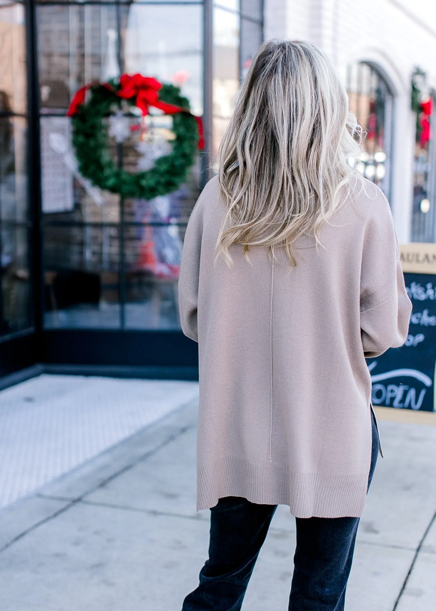 Mocha Mock Neck Sweater B