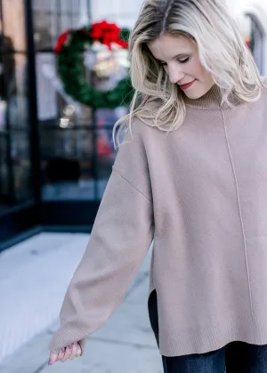 Mocha Mock Neck Sweater B