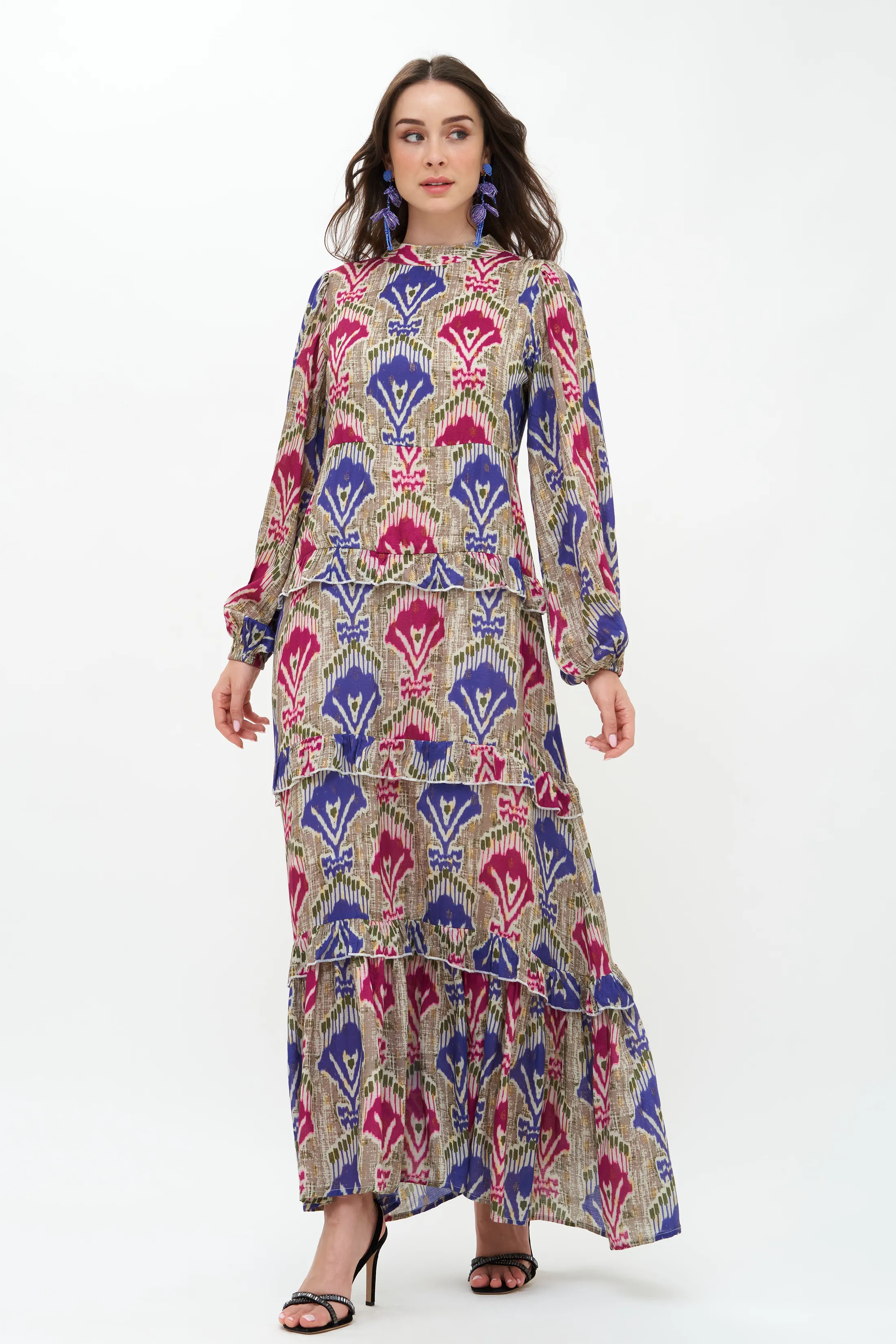 Mock Neck Maxi- Marrakech Olive