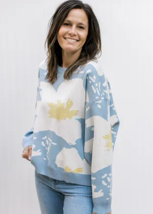 Modern Art Blue Sweater B