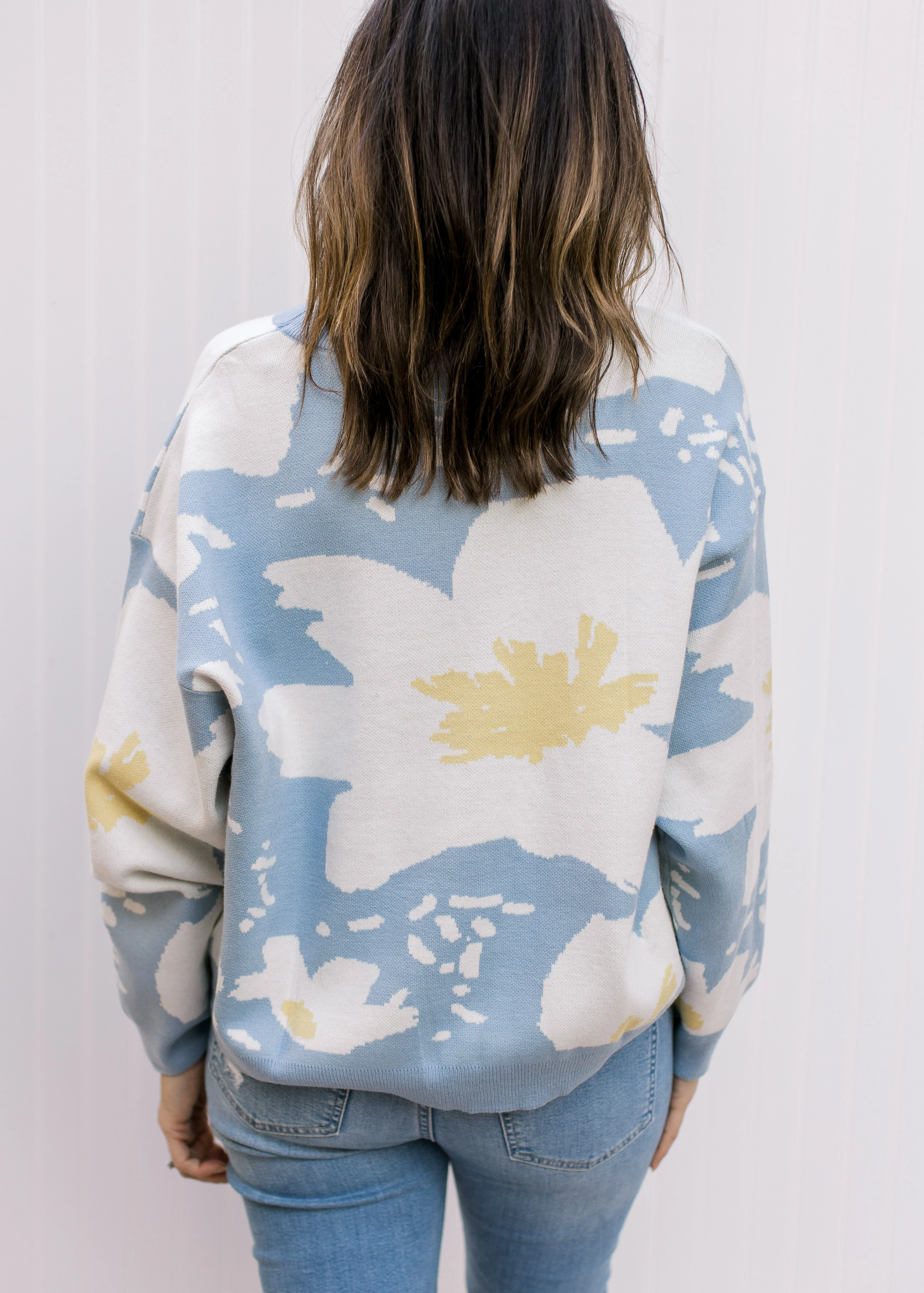 Modern Art Blue Sweater B