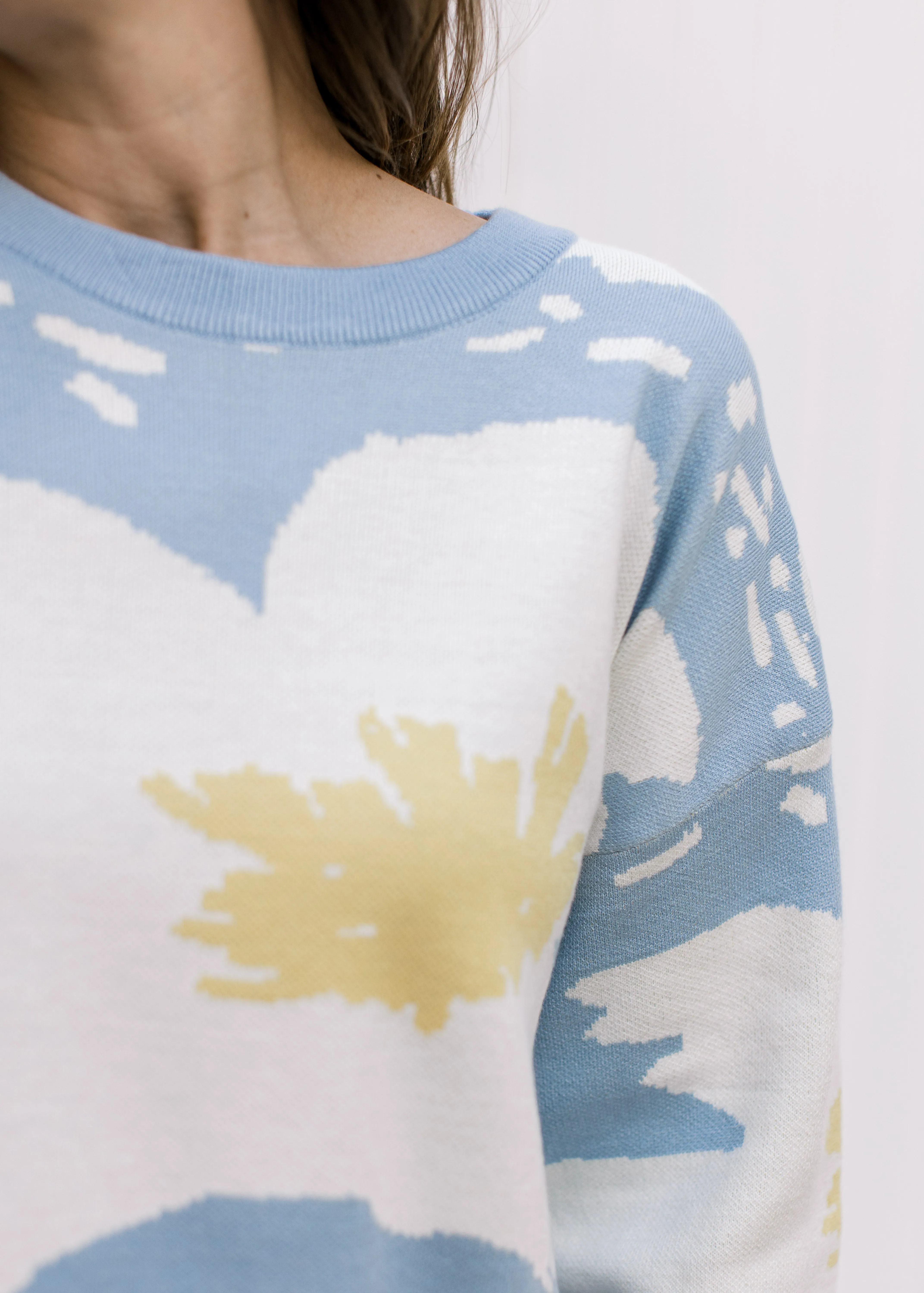 Modern Art Blue Sweater B