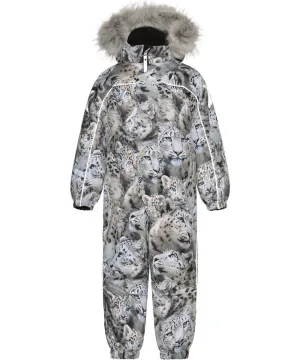 Molo- Polaris Fur Snowsuit- Snow Leopards