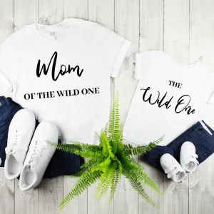 Mom of the Wild One Ladies Tee & The Wild One Toddler Tee, Mother Son Matching Shirts,Mother Daughter Matching Shirts,Funny Matching Shirts