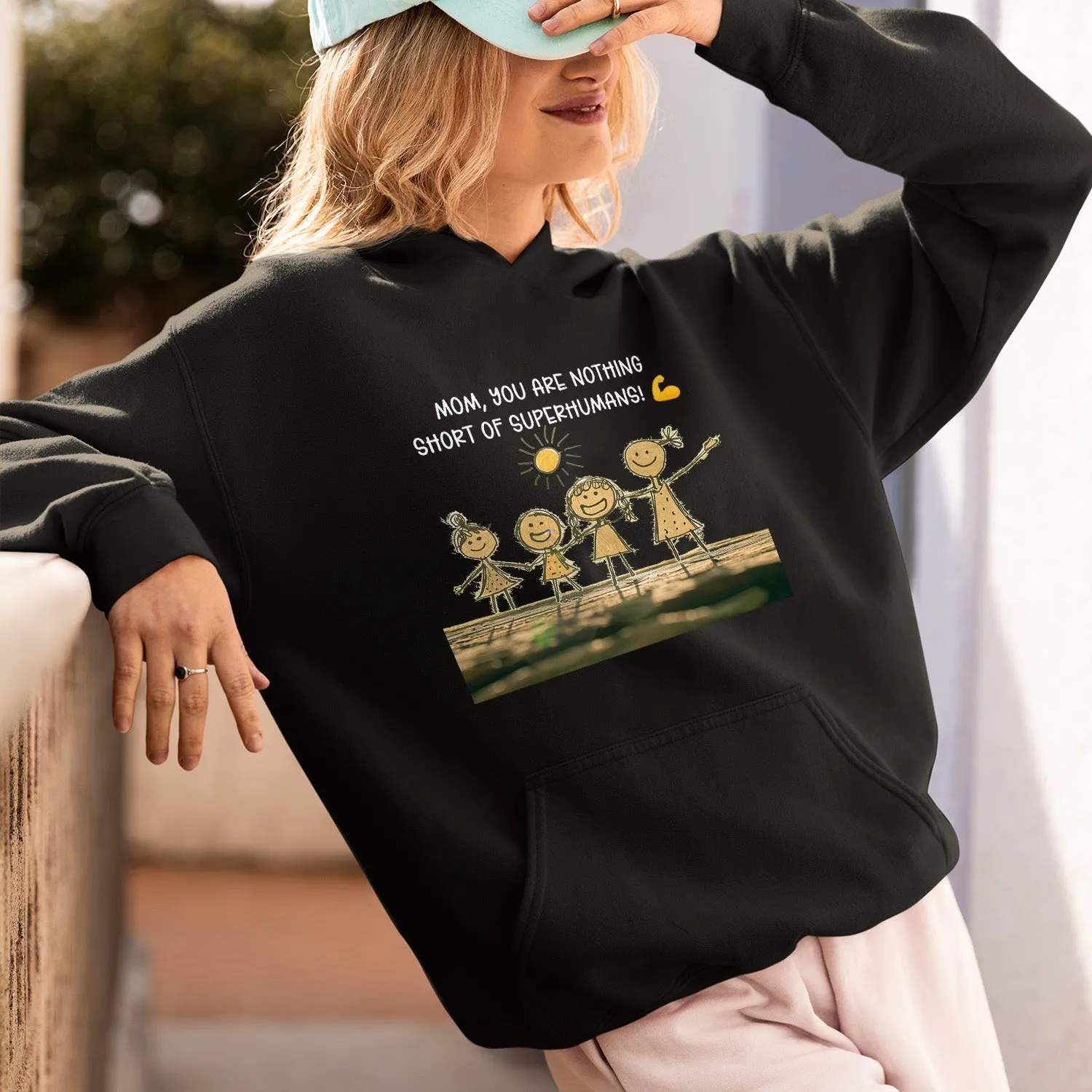 Mom, You Are Nothing Short Of Superhumans Shirt, Mom And Children Sweatshirt, Family Drawing Shirt, Kids Drawing Shirt, Mom Shirt With Kids Art, Mama Shirt, Mom Shirt, Mother's Day Gift, Happy Mother's Day