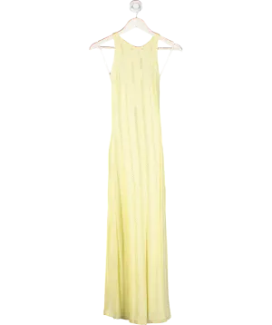Mon Renn Yellow Aster Knit Midi Tank Dress UK XS