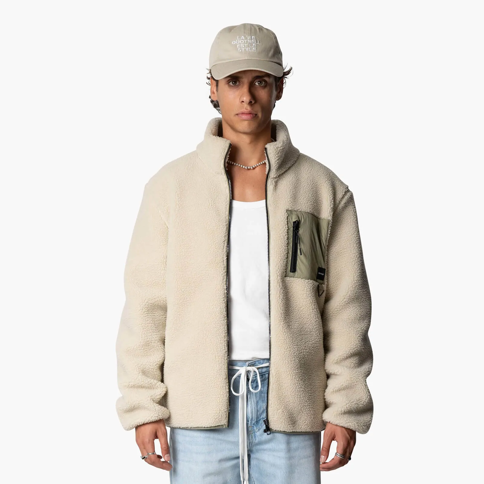 MONTAGNE ZIP JACKET | OFF WHITE/FADED OLIV