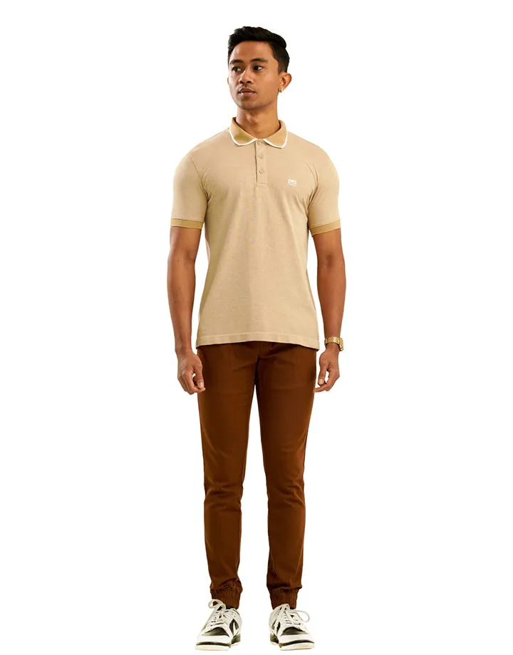 Moose Men’s Marl Seamless Polo T-Shirt