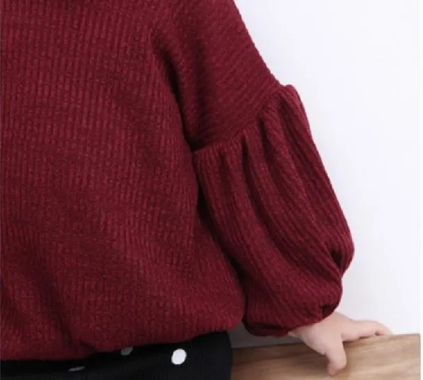 Morgan Puff Sleeve Pull Over Top Girl