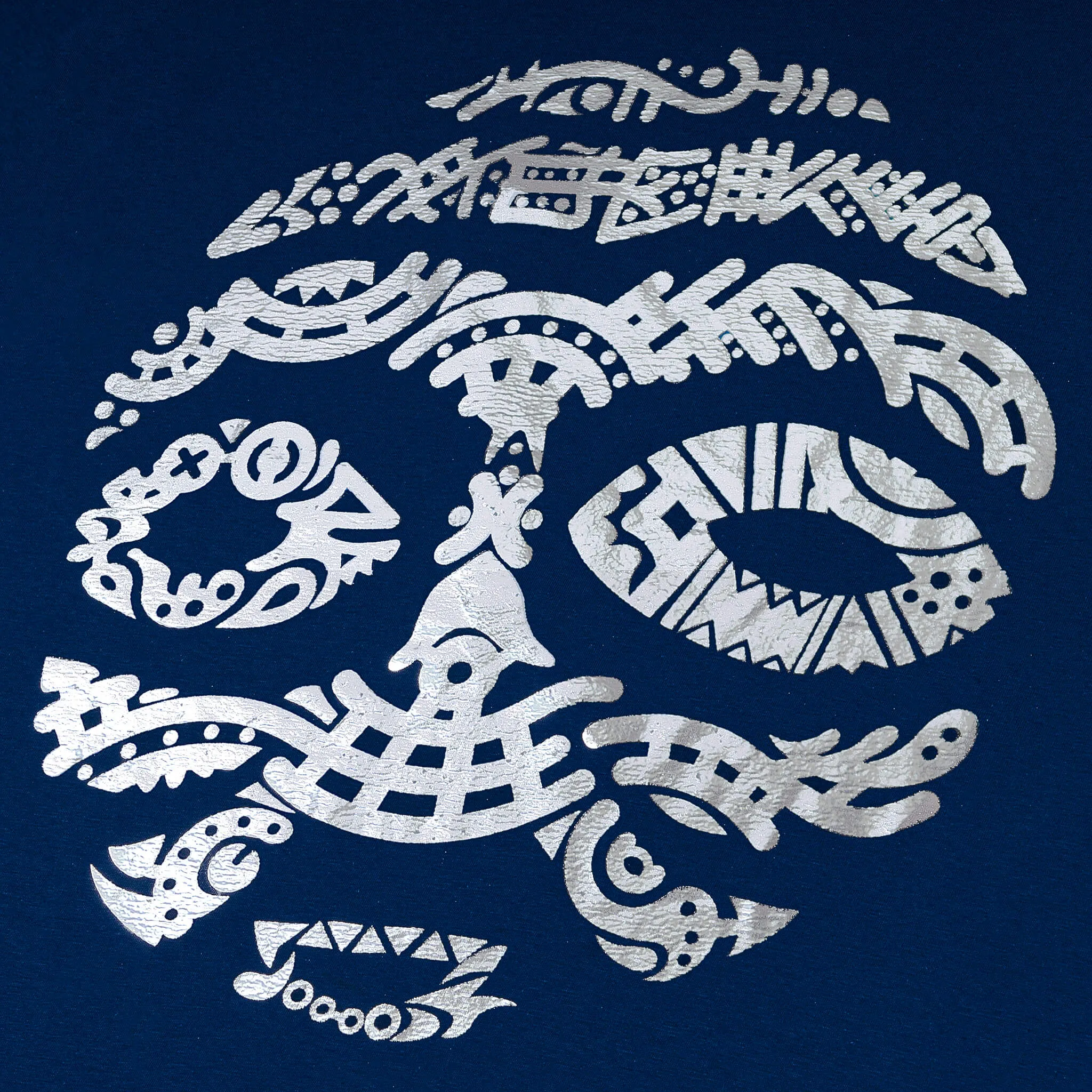 MORROCO SILVER METALLIC WARRIOR MASK (UNISEX SHORT SLEEVE T-SHIRT)