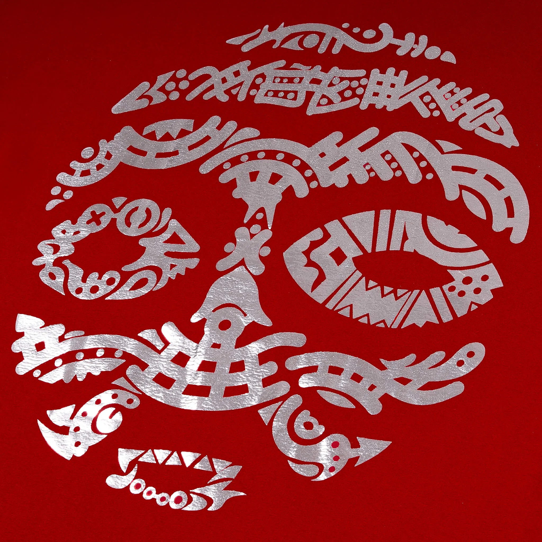 MORROCO SILVER METALLIC WARRIOR MASK (UNISEX SHORT SLEEVE T-SHIRT)