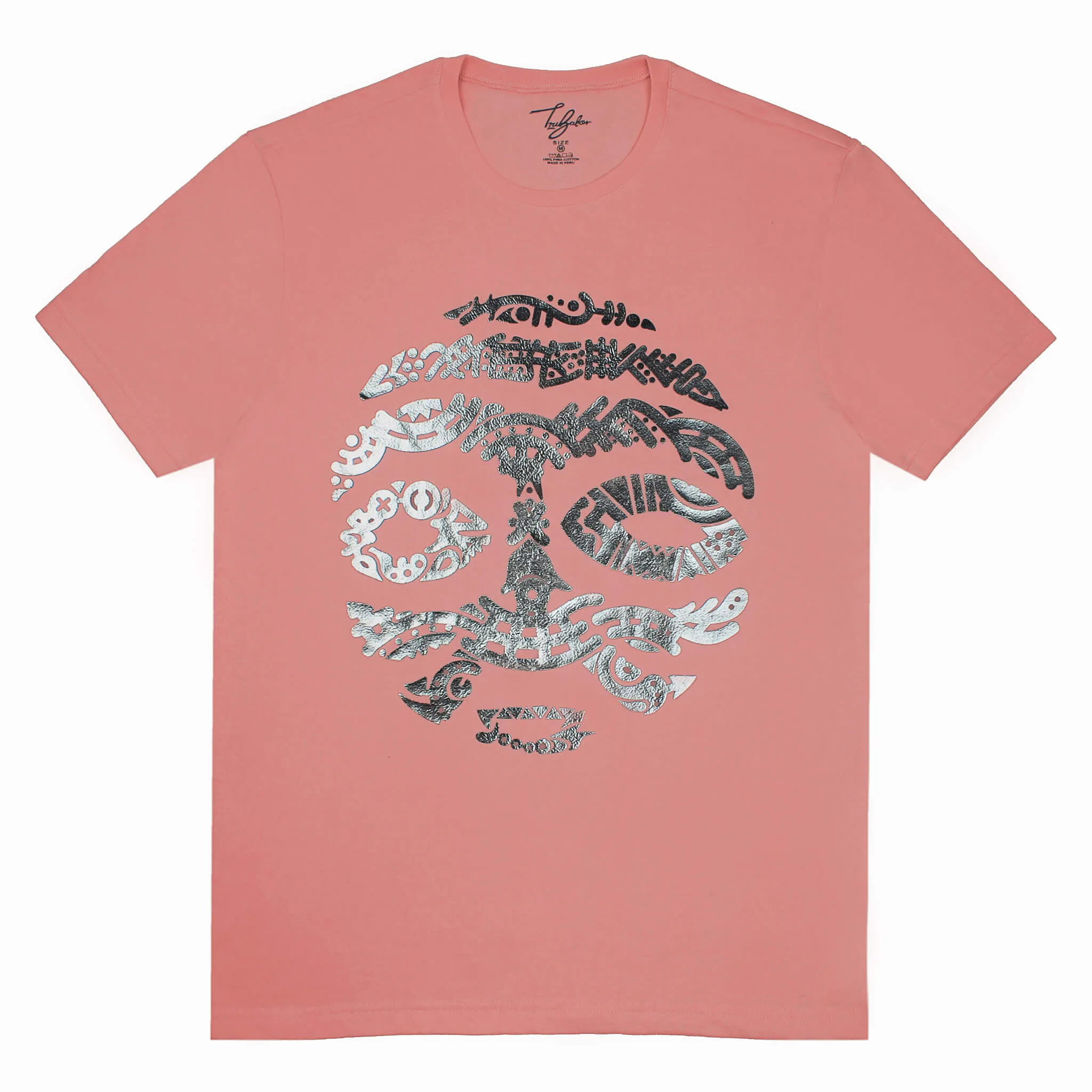 MORROCO SILVER METALLIC WARRIOR MASK (UNISEX SHORT SLEEVE T-SHIRT)
