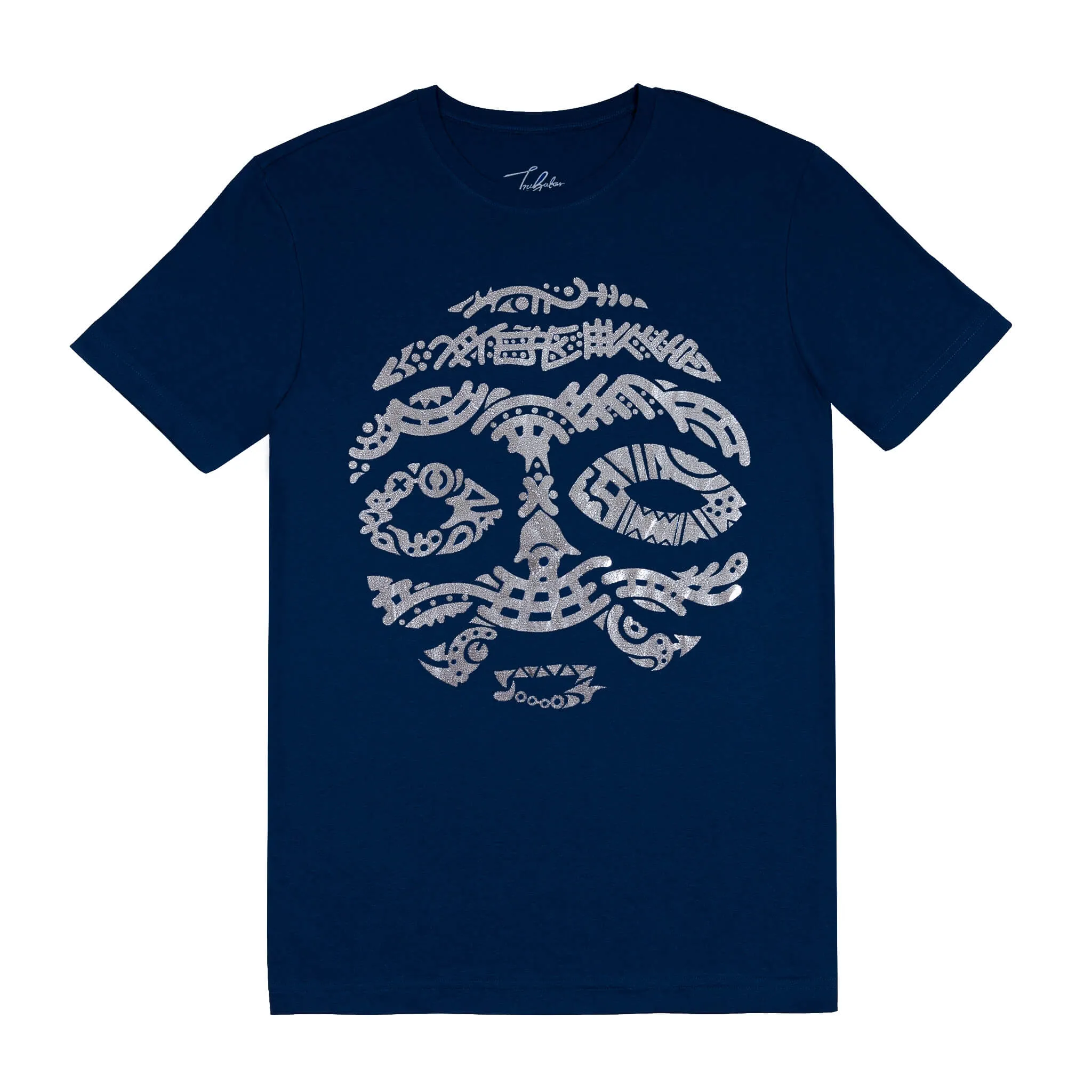 MORROCO SILVER METALLIC WARRIOR MASK (UNISEX SHORT SLEEVE T-SHIRT)