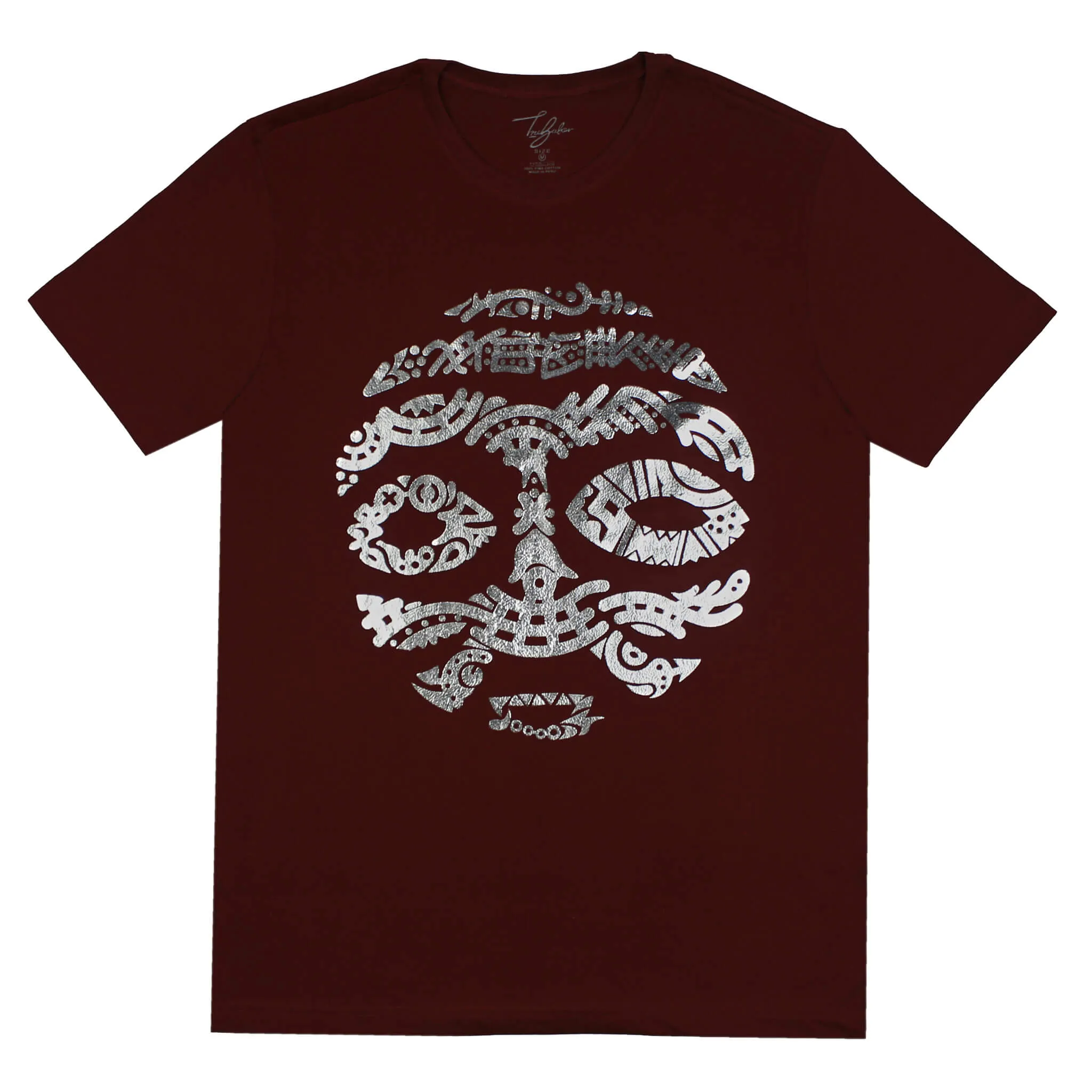 MORROCO SILVER METALLIC WARRIOR MASK (UNISEX SHORT SLEEVE T-SHIRT)