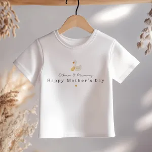 Mother's Day Cute Duck Personalised Toddler & Kids T Shirt
