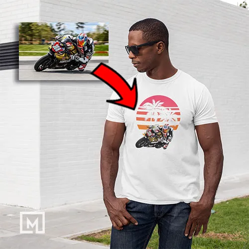 Motorcycles | Custom Print for Men | Fitted T-shirt