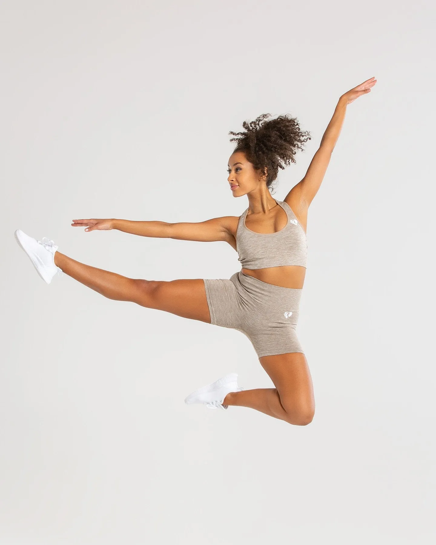 Move Seamless Shorts | Brown Grey Marl